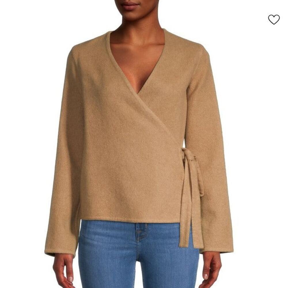 Mansur Gavriel Cashmere Wrap Top - L Camel